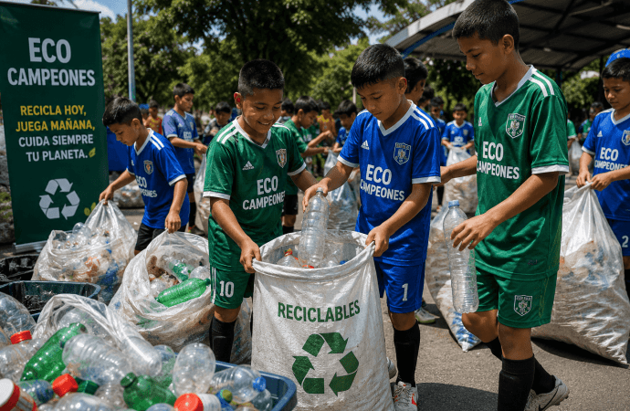 Niños del Valle de Aburrá cambiaron reciclaje por uniformes de fútbol: recolectaron más de 5 toneladas