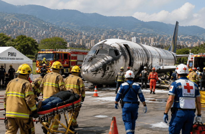 ¡No se alarme! Itagüí realizará simulacro de accidente aéreo con gran despliegue de emergencias este sábado