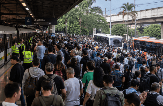 ¡Caos en el sur del Valle de Aburrá! Daño en el Metro afectó la movilidad de miles de usuarios