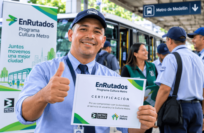39 trabajadores del transporte fueron certificados para llevar la Cultura Metro a las calles