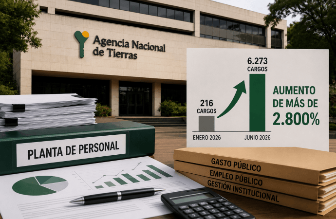Planta de la Agencia Nacional de Tierras creció más de 2.800 % y reabre el debate sobre el gasto público