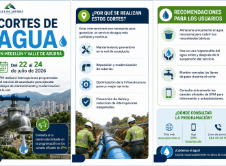 EPM anuncia cortes de agua en Medellín y municipios del Valle de Aburrá: consulte los sectores afectados