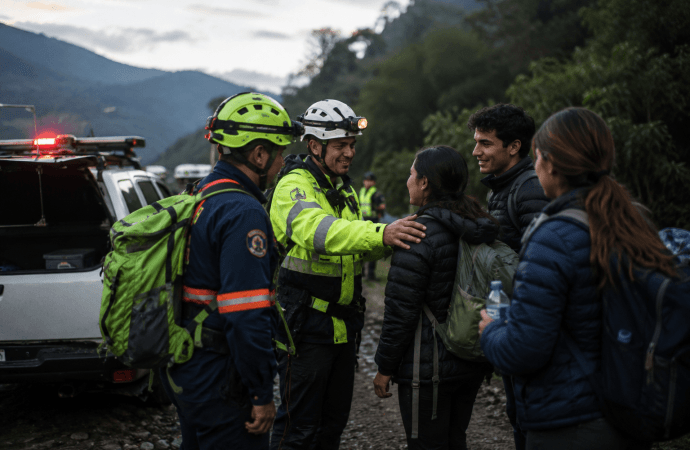Cuatro senderistas fueron rescatados luego de perderse en una zona montañosa del Valle de Aburrá
