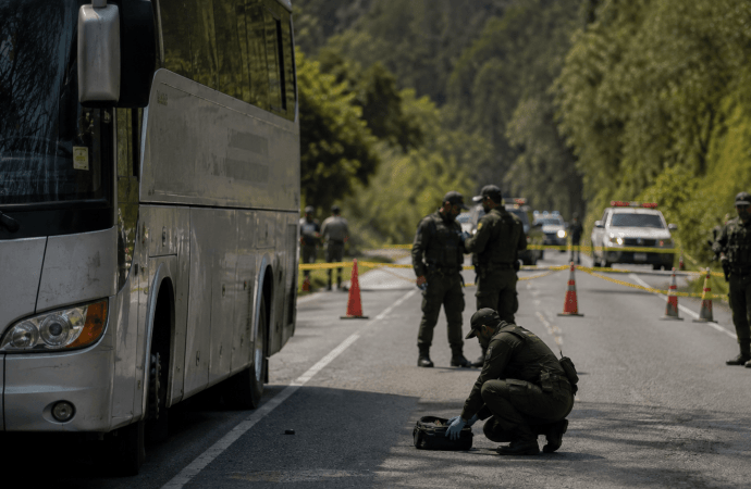 Interceptan bus bomba con 420 kilos de explosivos que sería usado en ataque durante posesión presidencial