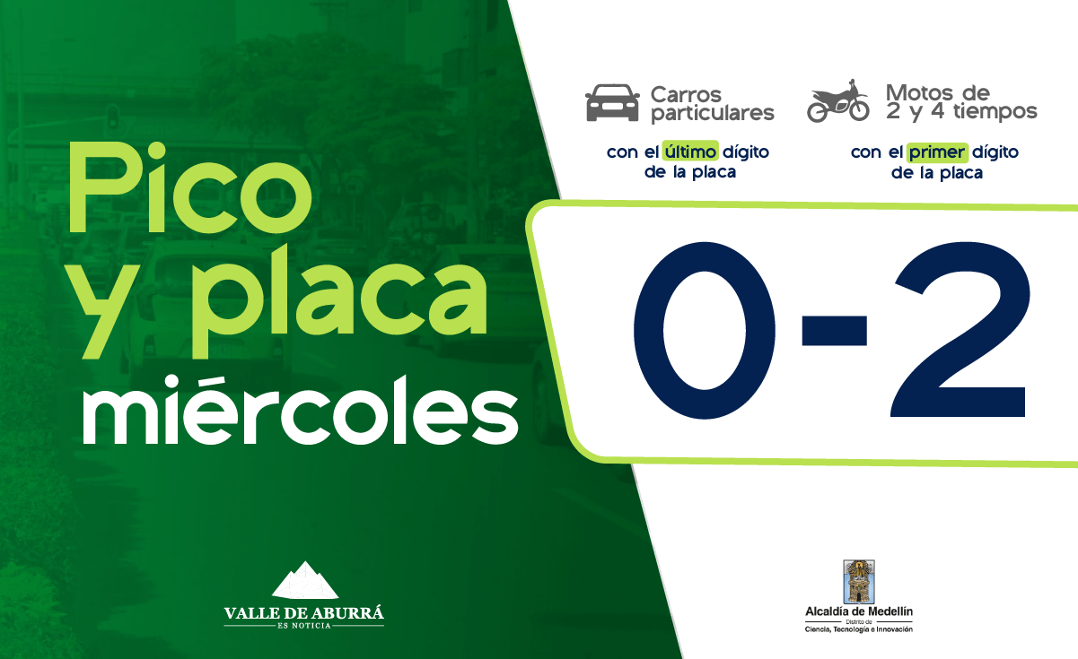 Pico y placa en Medellín segundo semestre